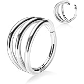 AROWRO Conch Piercing Jewelry Nose Rings Hoops Septum Rings Cartilage Earrings for Women Men Helix Piercing Jewelry Rook Tragus Surgical Steel Gold Silver 16G 18G 20G