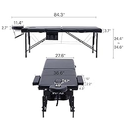 KCC Memory Foam Massage Table Premium Portable