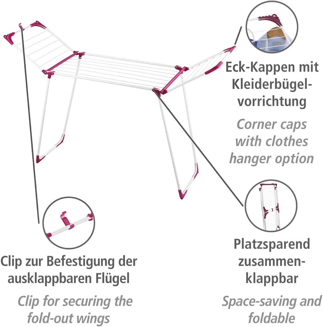 Wenko Waschetrockner Summer Dry 13 M Trockenlange Metall 153 X 76 X 46 Cm Weiss Amazon De Kuche Haushalt
