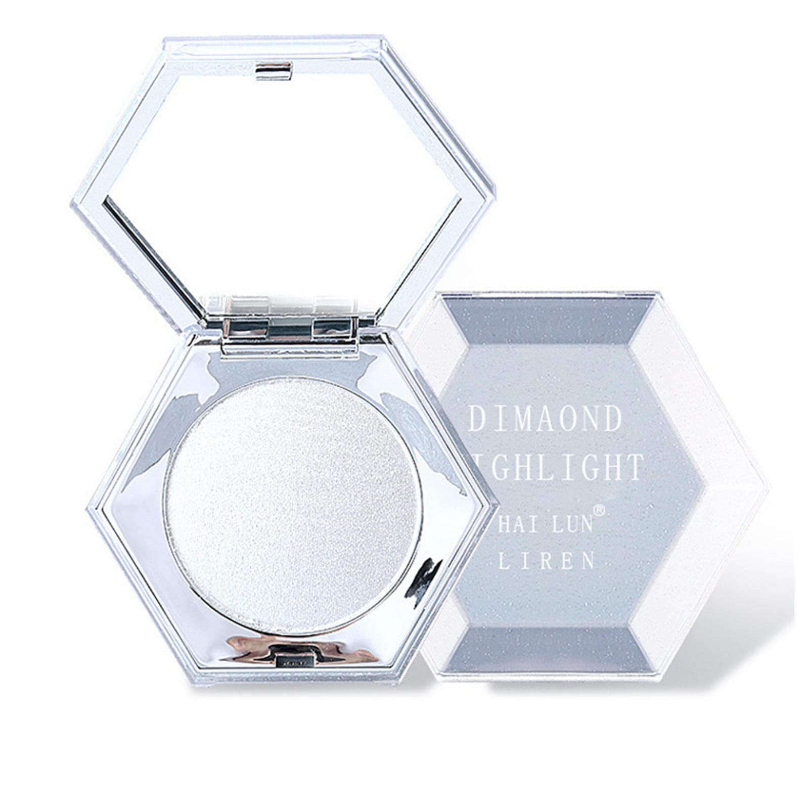 Shimmering Body Highlighter, Body Glitter Highlighter Makeup Palette, Pearl White Contouring Makeup Soft Glitter Powder Brighten Skin Tone, Face Glow Contour Shimmer Powder Iluminador for Face Body