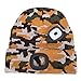 FUNTW Ultra Bright LED Unisex Lighted Beanie Cap/Winter Warm hat （USB Charging） (Orange Camouflage)
