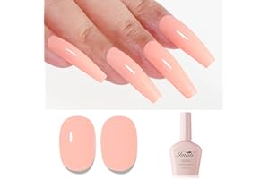 Imtiti Coral Gel Nail Polish, Light Coral Orange Gel Polish High Gloss Soak Off UV LED Spring Summer Art Manicure Salon DIY Design 10ML