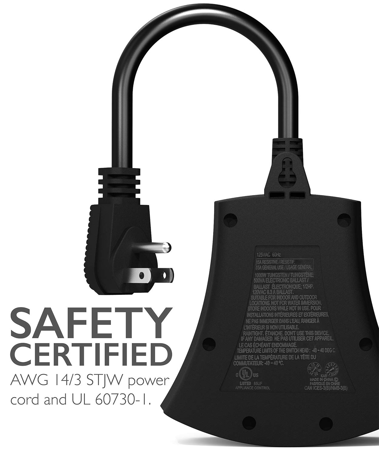 Switches Weatherproof 15A Heavy Duty Dusk to Dawn AntiTheft Setting