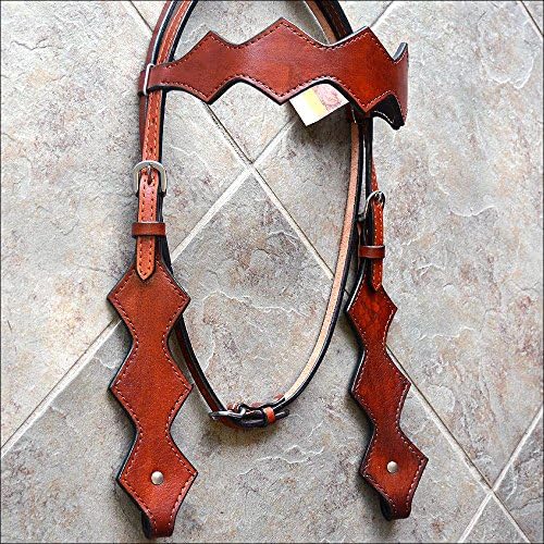 S902 NEW HILASON WESTERN LEATHER HORSE BRIDLE HEADSTALL BREAST COLLAR MAHOGANY