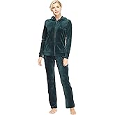 Dolcevida Womens Velour Sweatsuits Sets 2 Piece Tracksuits Outfits Full Zip Hoodie and Sweatpant Set Velvet Jogging Suit