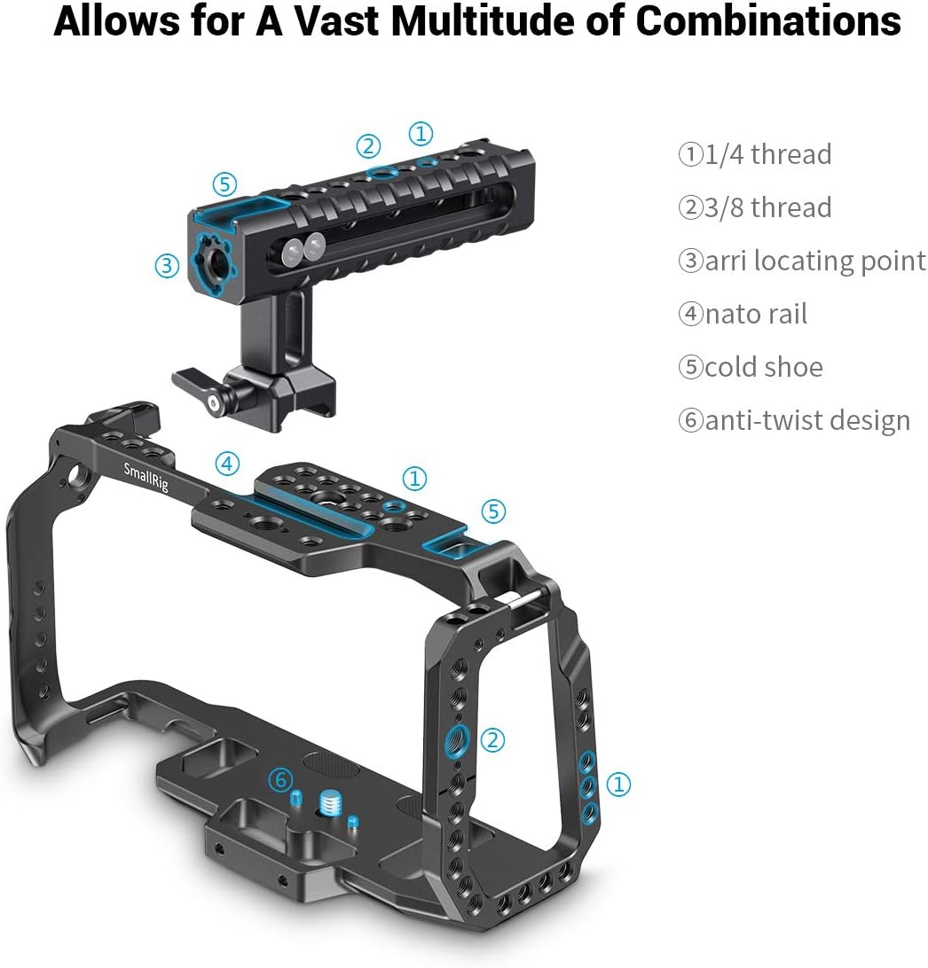 [Updated] SMALLRIG Camera Cage Kit for Blackmagic Design Pocket Cinema Camera 4K & 6K, Compatible with BMPCC 4K & 6K - KCVB2419 : Camera & Photo