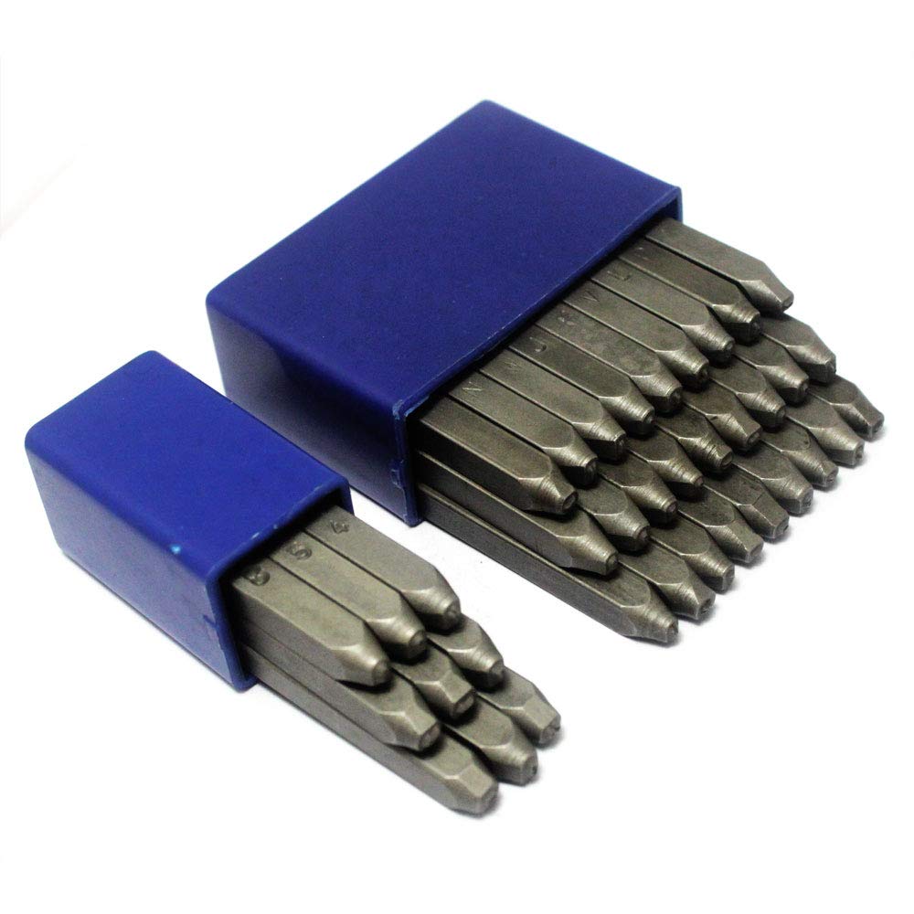 Oudtinx Number and Letter Stamp Set (36 Piece Punch Set/A-Z & 0-9) Industrial Grade Hardened Carbon Steel Metal - 1/16