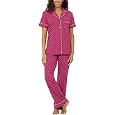 PajamaGram Women’s Pajamas - PJ For Women Set, Short Sleeve, 100% Cotton