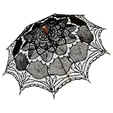 Remedios(16 colors) Lace Parasol Umbrella for Wedding Bridal Decoration Black