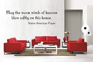 Newclew May The Warm Winds of Heaven Blow Softly Native American Prayer Removable Vinyl Wall Decal Home Décor Large