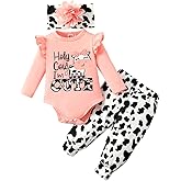 Honykids Newborn Infant Baby Girl Clothes Fall Winter Outfits Infant Romper Pants Cute Baby Girls Clothes