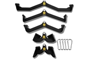 WNOEY LAT Pulldown Attachment,Back Tricep Bar Strength Training,Handle Grips Lat Pull Down Bar Press Down Exercises,Cable Machine Accessories, Cable Back Attachments for Home Gym