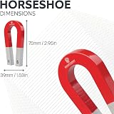 FIRST4MAGNETS Traditional Alnico Horseshoe Magnet 1kg Pull 75x39x8mm view 5