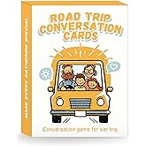 QUEKA KANBAI Road Trip Conversation Cards for Kids and Adults - Talk, Laugh, Bond for Family Trip - Conversation Cards for Family, Car Game, Road Trip Essentials