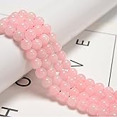 6mm 128pcs Natural Rose Quartz Smooth Round Genuine Real Stone Gemstone DIY Beads for Jewelry Making