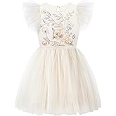Tutuland Tutu Dress for Girls - Embroidered Tulle Tiered Layered Flower Toddler Dress for Wedding & Birthday