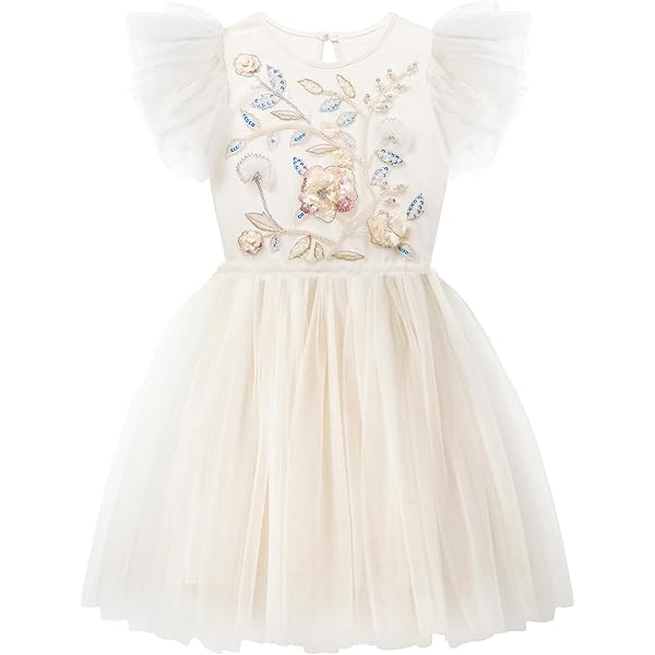Amazon.com: Pippa & Julie Baby Girl's Sleeveless Tiered Tutu Dress Dress,  Ivory/Gold, 24M: Clothing, Shoes & Jewelry