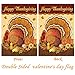 Akeydeco Thanksgiving Flag,Thanksgiving Day Double-Sided Burlap Garden Flag 28 x 40 inches Thick Burlap Fabric Best for Thanksgiving Day Decoration