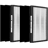 CHAMONNY IAF-H-100C Idylis C Replacement Filter Size C, Compatible with Idylis IAP-10-200, IAP-10-280 Air Purifiers, 2 H13 True HEPA Filters + 4 Activated Carbon Pre-filters