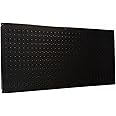 Wall Control Pegboard 16in x 32in Horizontal Black Metal Pegboard Tool Board Panel