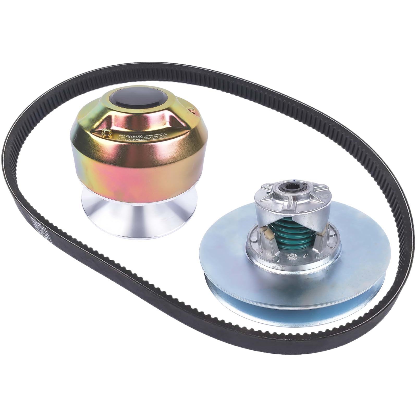 Photo 1 of Koomaha Primary & Secondary Drive Clutch w/Belt Replacement for John Deere Gator 4X2 6X4, 1200A Bunker and Field Vehicle Part# AM140985, AM140967