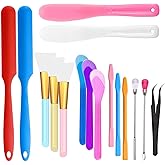 Silicone Stir Sticks Kit 16Pcs, Silicone Epoxy Brush, Silicone Stirring Tool, Mixing Spoon, Silicone Scraper DIY Crafts Tool 