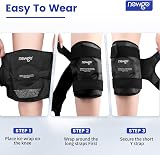 NEWGO Knee Ice Pack Wrap - Full Coverage, 3 Straps, Gel Cold/Hot Therapy view 8
