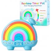 Timer Pal, Rainbow Visual Timer for Kids/Adults, 0-99 Minutes Light Timer | Rechargeable, Color-Changing, Magnetic, Digital T