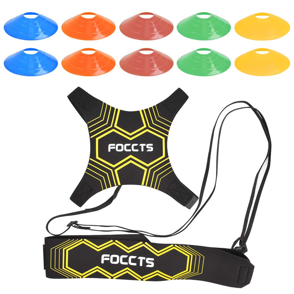 FOCCTS Football Kick Trainer Football Training Equipment for Kids & Adults Hands Free Solo Practice Belt, Perfect for Football Skills Improvement fit for Footballs with Size 3/4/5