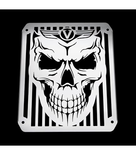 Chrome Radiator Grill Cover For Kawasaki Vulcan VN400 VN800 1995-2006 - 304 Stainless Steel Protection