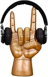 Luckies Gold Rock Hand Headphone Stand | Headset Holder | Mens Desk Accessory view 4