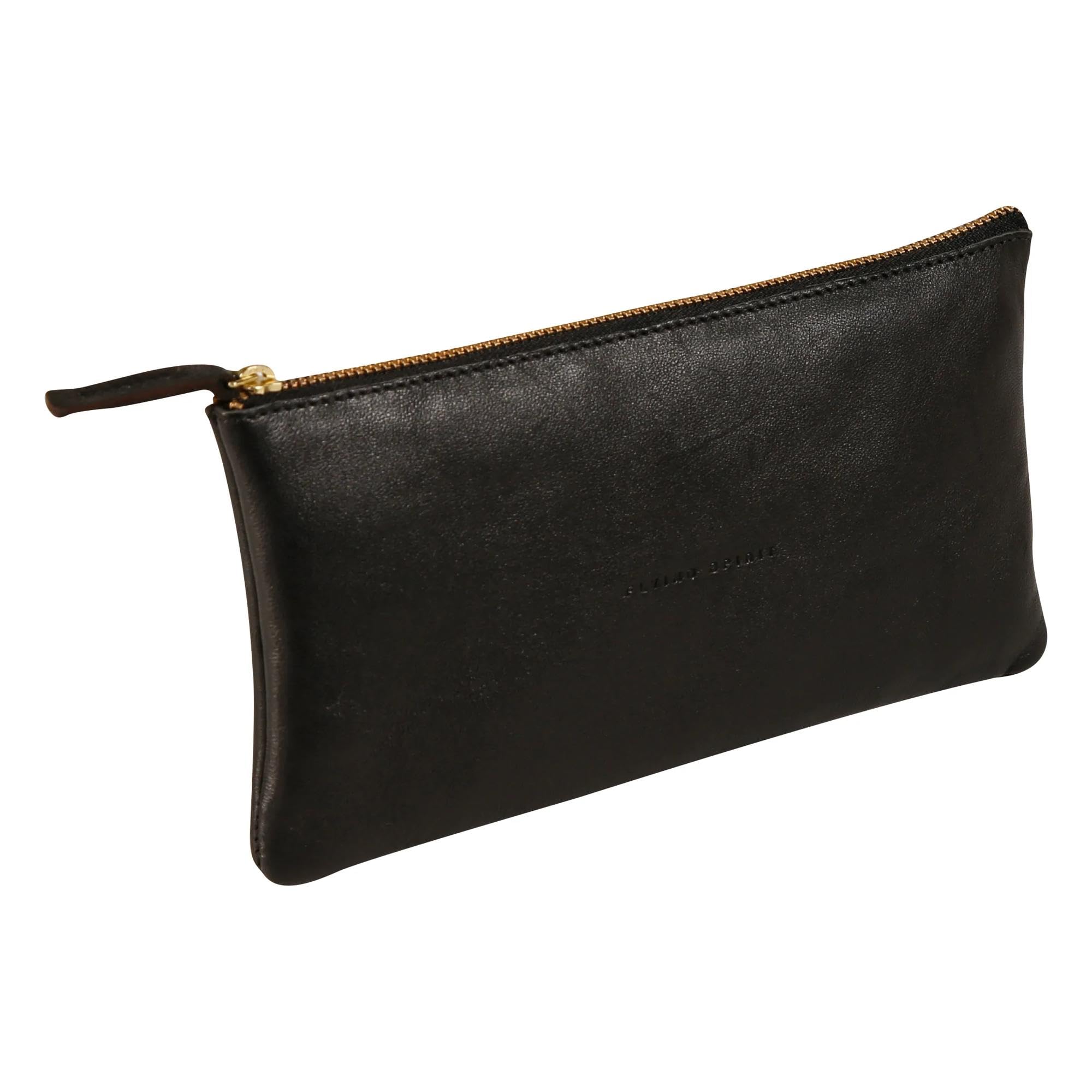 Clairefontaine 102513C - A flat pencil case Flying Spirit 22x11 cm, in smooth lambskin, Black — image 1