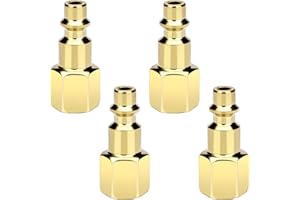SOKOSEY 1/4 INCH Air Hose Fittings, Air Coupler Compressor Fittings, Female Thread Air Hose Quick Connect Adapter NPT Female Plug Kit 4 PCS