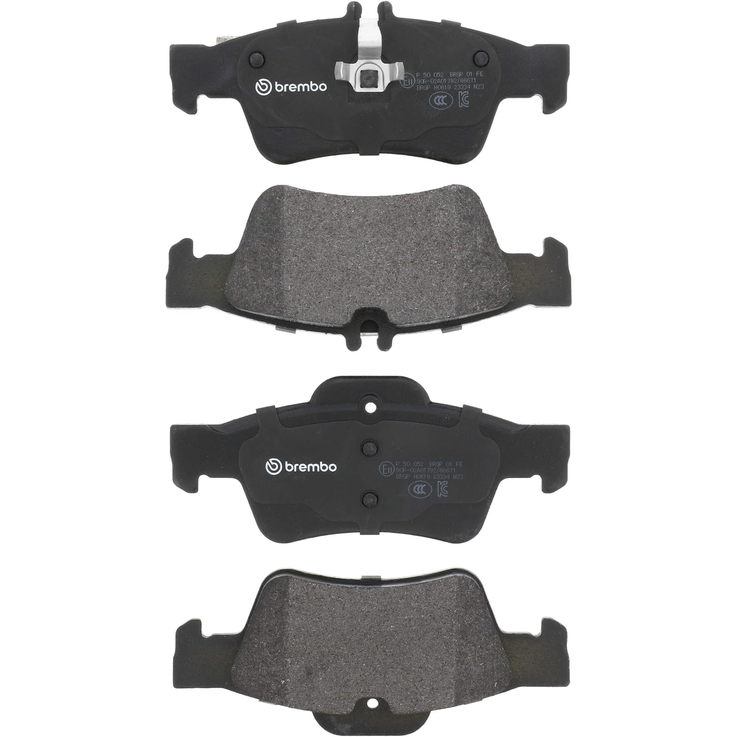 Brembo P50052 Rear Disc Brake Pad - Set of 4