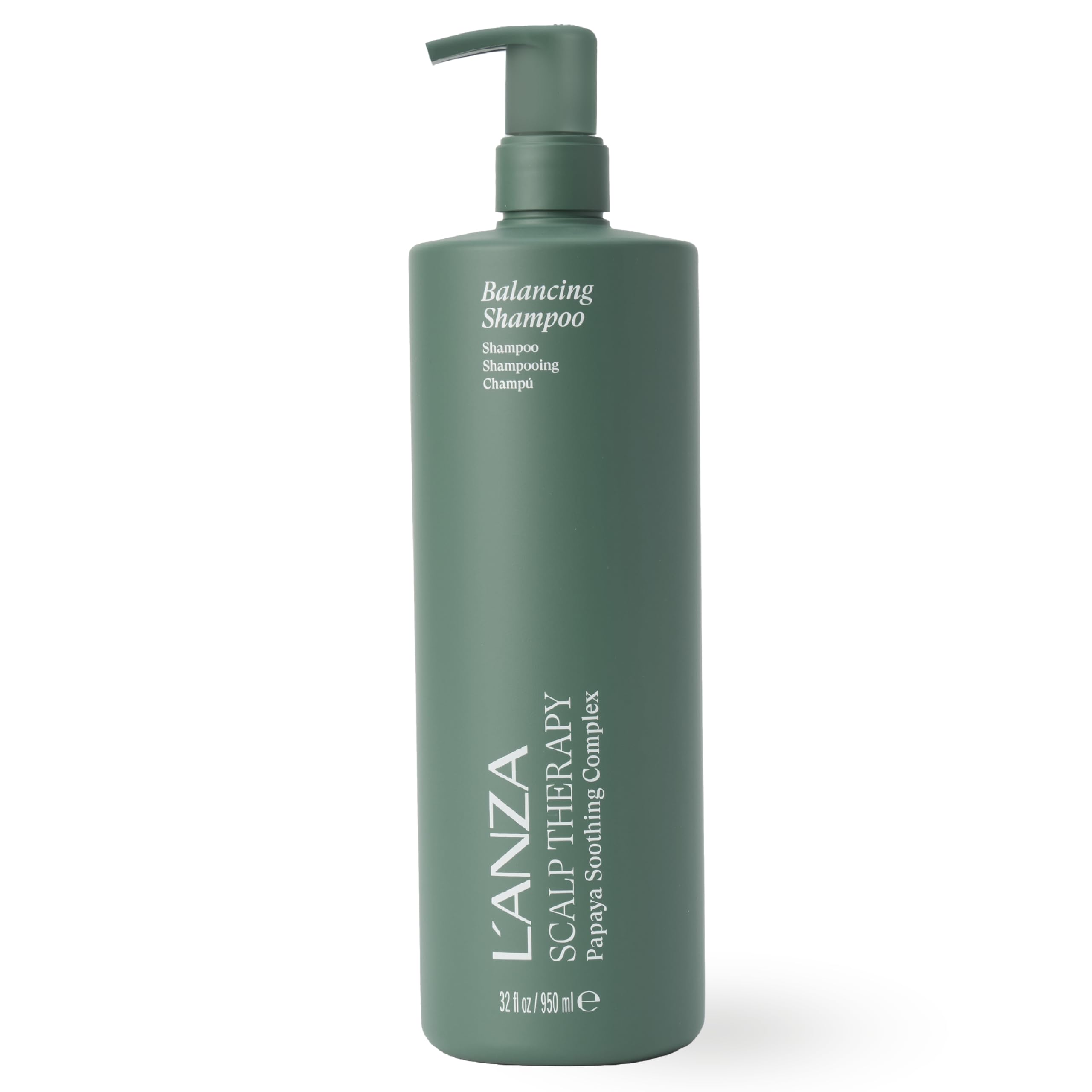 L’ANZA Scalp Therapy Balancing Shampoo For Damaged Hair & Sensitive Scalps, Soothes Dryness, Moisturizing, Removes Buildup, Gentle Daily Cleanse, Leaves Hair Soft, Color Safe Sulfate Free (32 Fl Oz)
