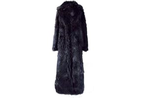Old DIrd Women Warm Long Sleeve Parka Faux Fur Coat Lapel Full-Length Outwear Maxi Fluffy Faux Fur Overcoat