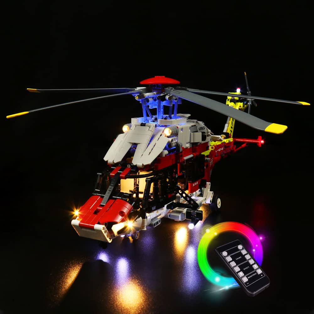 Led Light Kit for Lego H175 Rescue Helicopter, Led Lighting Set for Lego 42145 Airbus H175 Rescue Helicopter - Not Include Models, Just Light Set (Remote Control Version) — image 1