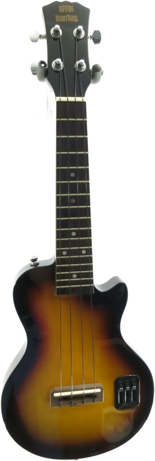 Effin Guitars model UKELESS/SB solid body Electric Ukulele in a Sunburst Finish