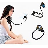Hosann Century Cell Phone Stand, Neck Phone Holder, Hand Free Flexible Gooseneck 360° Rotation Adjustable Phone Holder for Bed, Universal Multi-Functional Phone Stand for 4.7''-6.7'' Phone