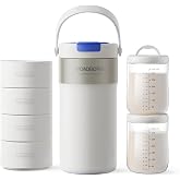 WONDBORN 22oz Portable Breast Milk Cooler for Work &amp; Travel, 30H+ Chill | Rapid Chill to 40℉ | 720&deg; Vacuum Cooling | 22oz &amp; 2 Bottles | 4 Ice Rings | Extra Wide Opening