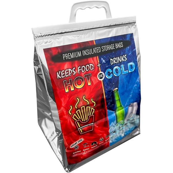 Superio Hot and Cold Reusable Insulated Food Storage, Flat Thermal Bag (3 Pack