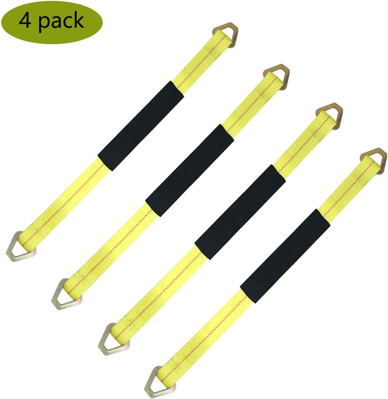 KJE Axle Tie Down Strap, 2"X36" Premium Axle Tie Down Strap with D-Ring Up to 10000lbs Capacity and Protective Sleeve-High Tension Proof & Heavy-Duty: Automotive