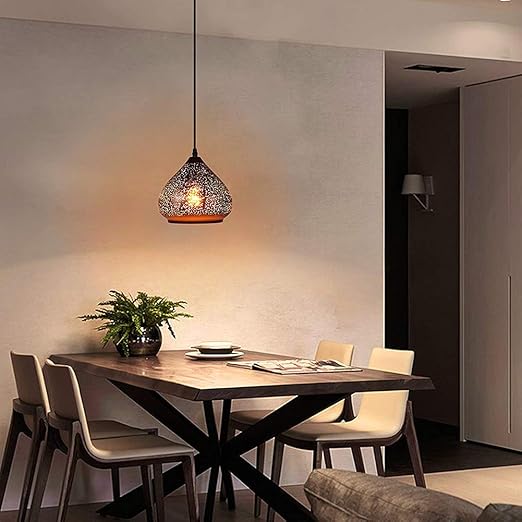ICECON Luminaria de suspensión de la lámpara Pendiente E27 Retro