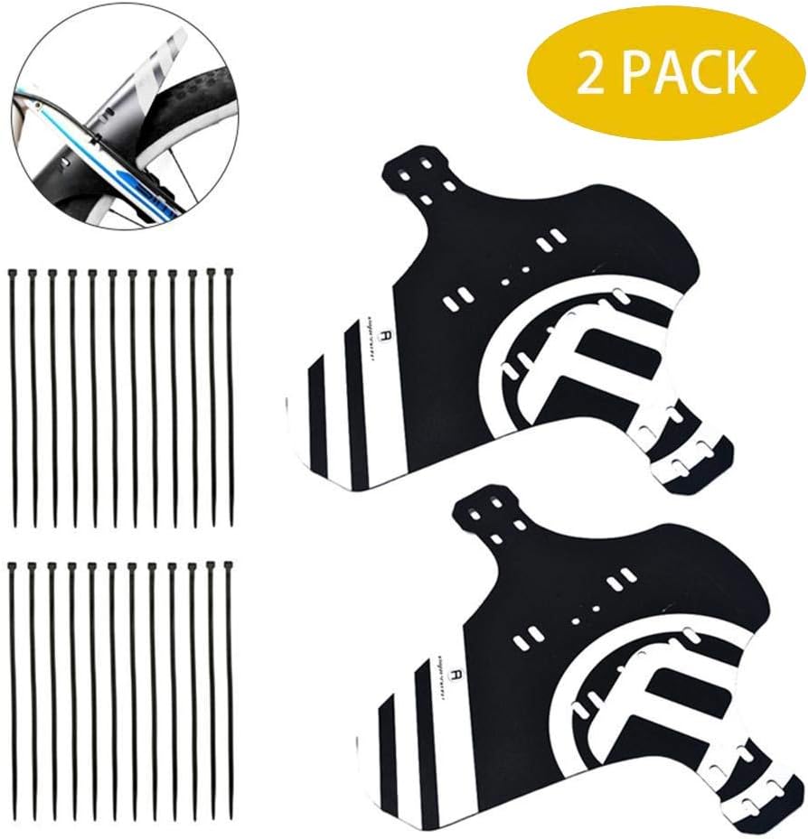 KOBWA MTB Mudguard, Mountain Bike Fenders Quick Release Cycling Fenders, Compatible Front Fender Bicycle Rear Mudguards Fits 26", 27.5", 29", Plus Size and Fat Bike Wheel Sizes