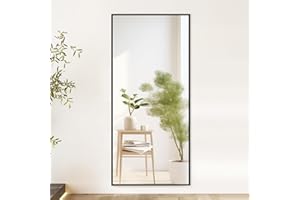 PexFix Full Length Mirror 57"x20", Free Standing Wall Mirror Leaning or Hanging Mounted, Thin Aluminum Alloy Frame, Full Body Mirror for Living Room,Bedroom and Cloakroom,Dressing Room