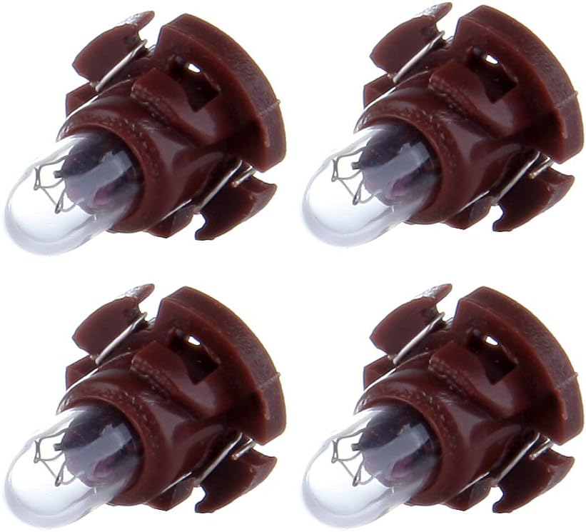 ROADFAR T4 Light Bulbs Warm White Halogen Instrument Panel Gauge Cluster Dashboard Lights,4Pcs