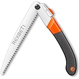 Folding Saw, Heavy Duty 11 Inch Extra Long Blade Hand Saw for Wood Camping, Dry Wood Pruning Saw With Hard Teeth By REXBETI, 