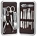 Nail Clippers Manicure Pedicure Kit Travel Set 12-in-1 Professional Nail Cutter Tools Grooming Kit for Women Men with Leather Case