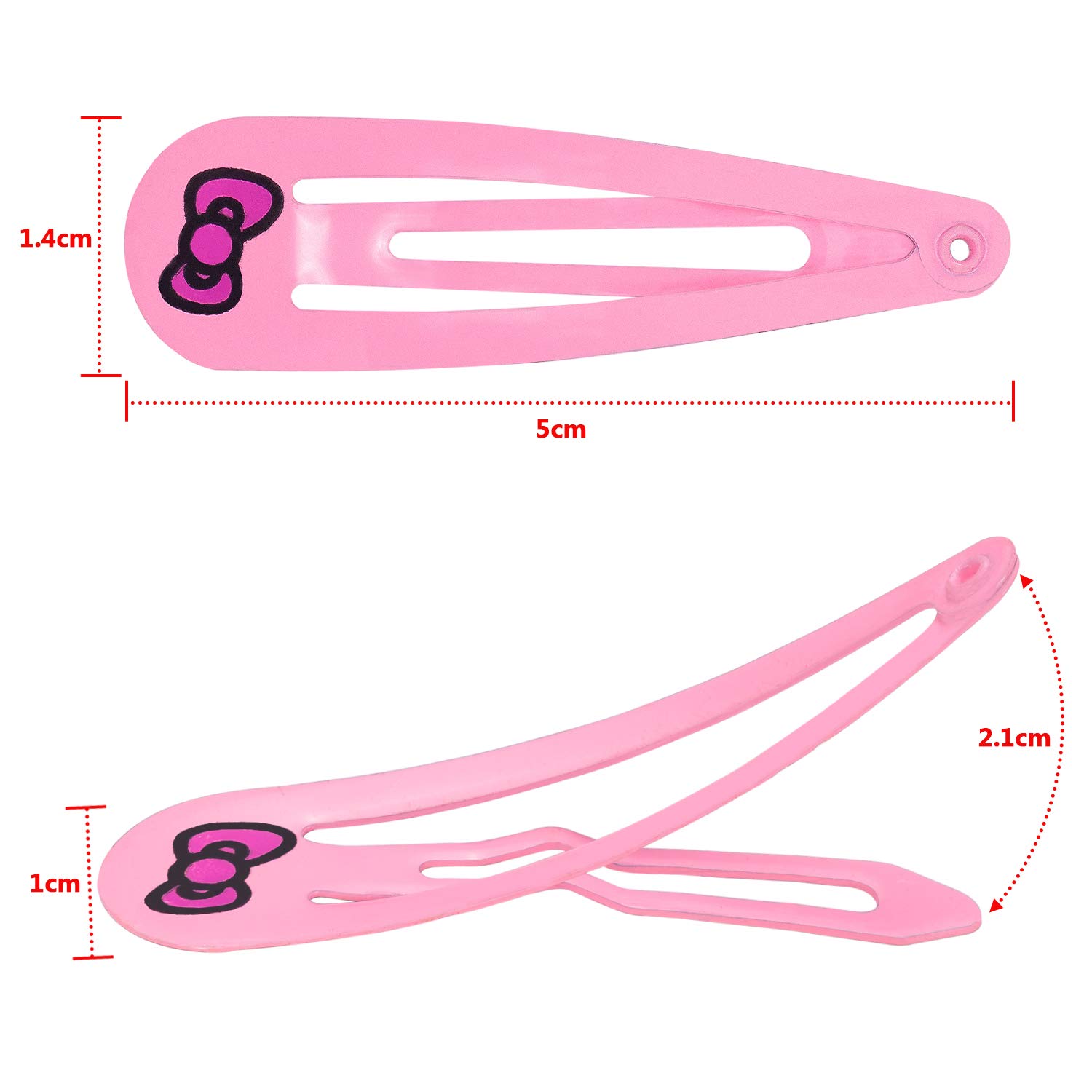 100pcs 2 Inch Hair Clips No Slip Metal Hair Clips Snap Barrettes for Girls Toddlers Kids Women Accessories 20 Colors (Assorted Color) : Beauty