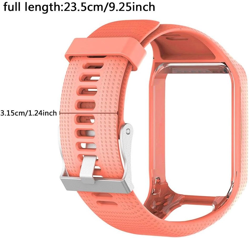 KOBWA - Correa de Repuesto para Reloj Tomtom Runner 2, Runner 3, Spark 3, Adventurer/Golfer 2 Sports GPS Running Smartwatch